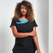 Ivy beauty and spa tunic contrast neckline